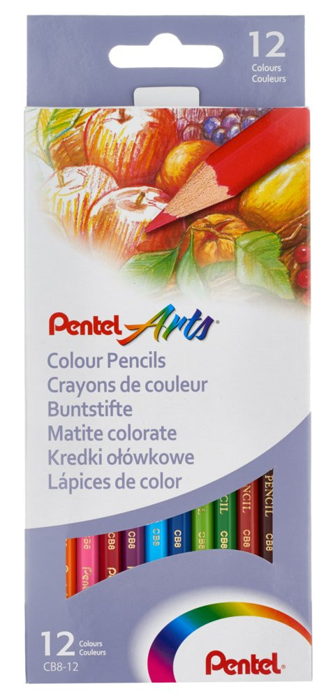 Kredki ołówkowe Pentel 12 kolory