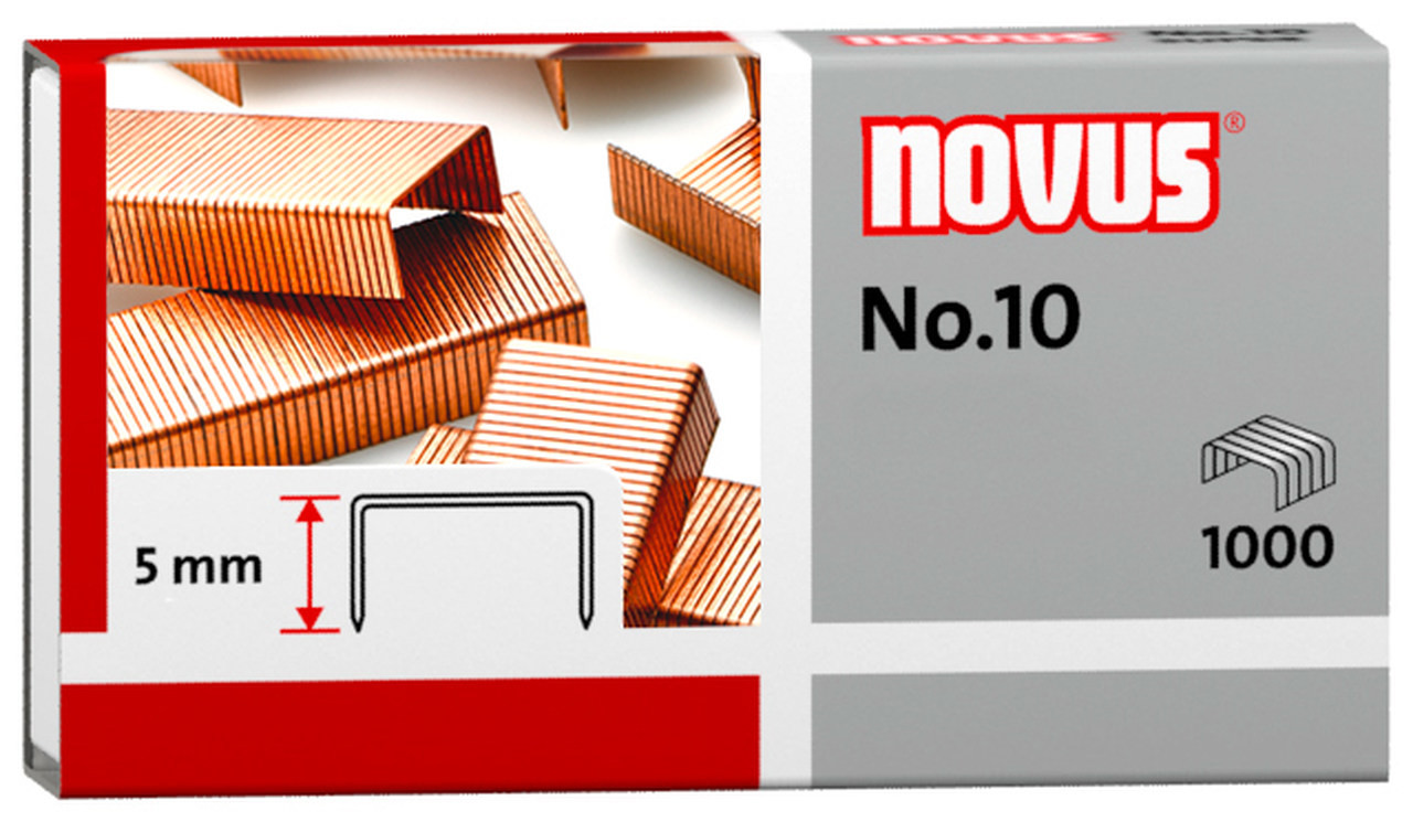 Zszywki 10 1000szt. miedziana 040-0207 Novus