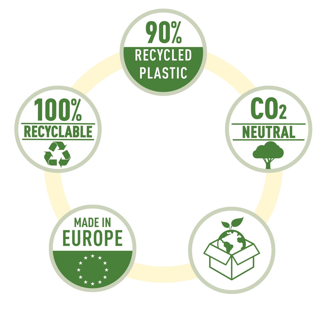 Przekładki A4 1-12 PP czarne Leitz Recycle