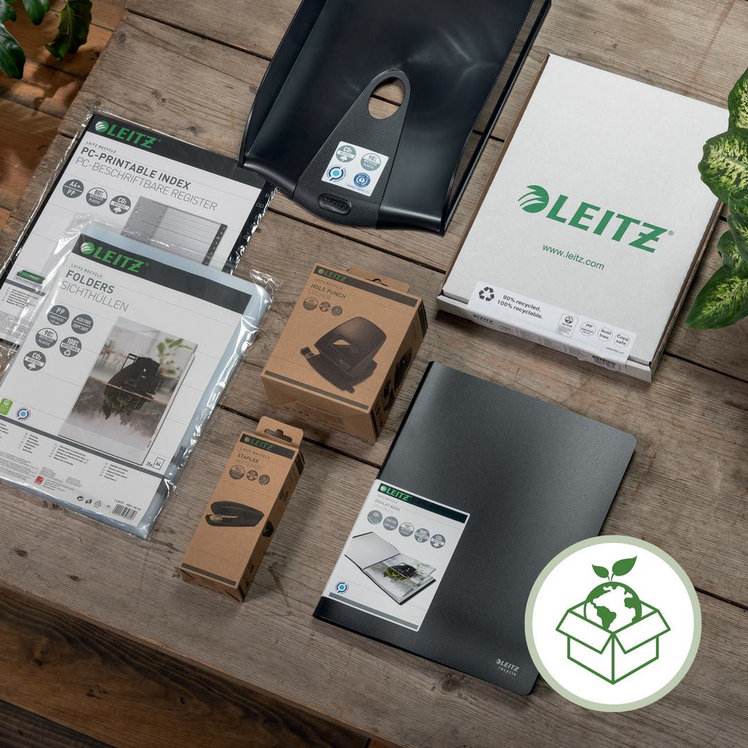 Przekładki A4 1-12 PP czarne Leitz Recycle