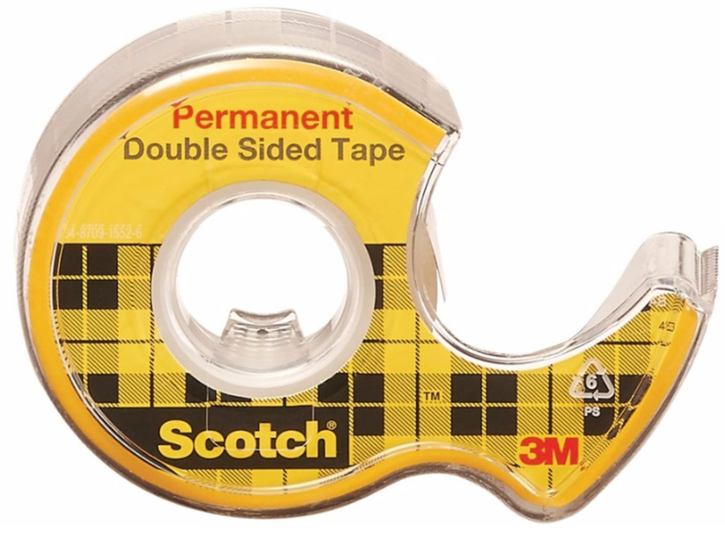 Taśma klejąca Scotch dwustronnie klejona przezroczysta w podajniku 12mmx6,3m