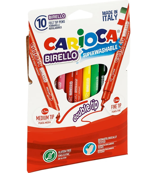 Pisak dwustronny Birello 10 kolorów Carioca