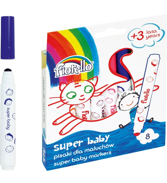 Pisak dla dzieci Super Baby 8 kolorów Fiorello