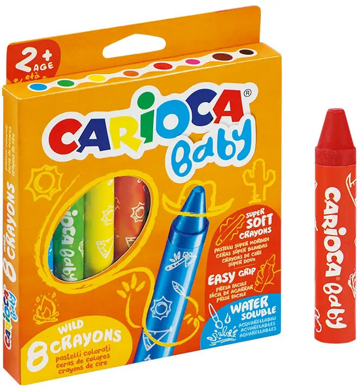 Kredki Baby 3w1 zestaw 8 kolorów Carioca