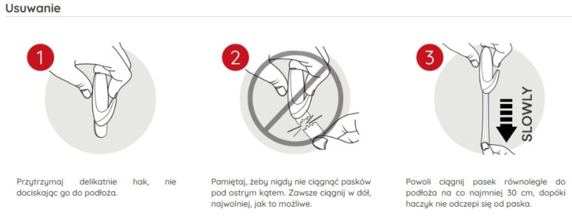 Hak Command Jumbo wielokrotnego użytku duży, 1 hak jumbo + 4 duże paski