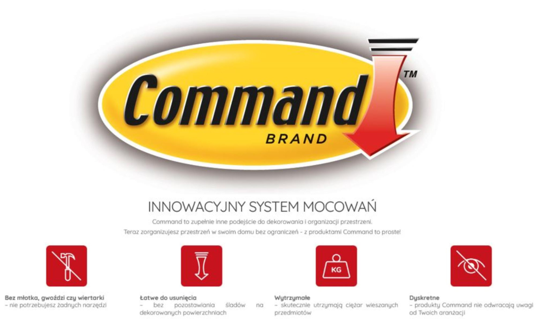 Paski wymienne Command, 6 dużych pasków