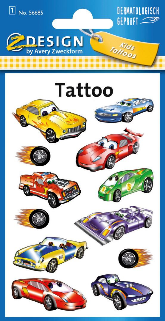 Naklejki Z-Design Kids tatuaże - auta 56685 Avery