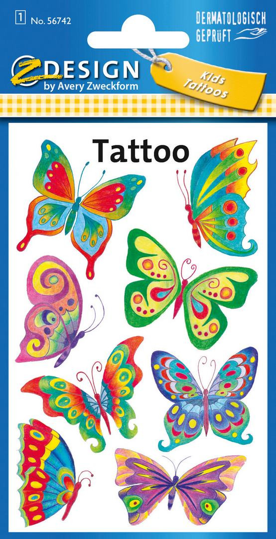 Naklejki Z-Design Kids tatuaże - motyle 56742 Avery