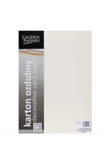 Karton ozdobny A4 (20) Płótno krem Argo 240g