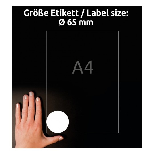 Etykiety na przetwory i słoiki usuwalne Avery 65 mm 10 arkuszy 5081
