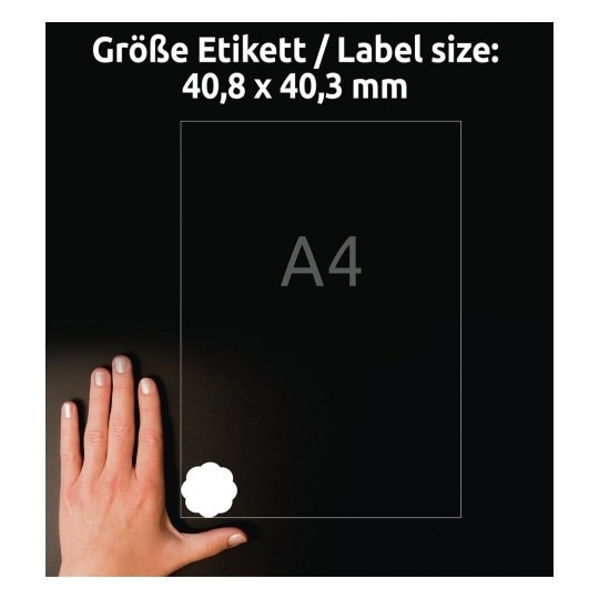 Etykiety na przetwory i słoiki usuwalne Avery 40,8x40,3 mm 10 arkuszy 5084