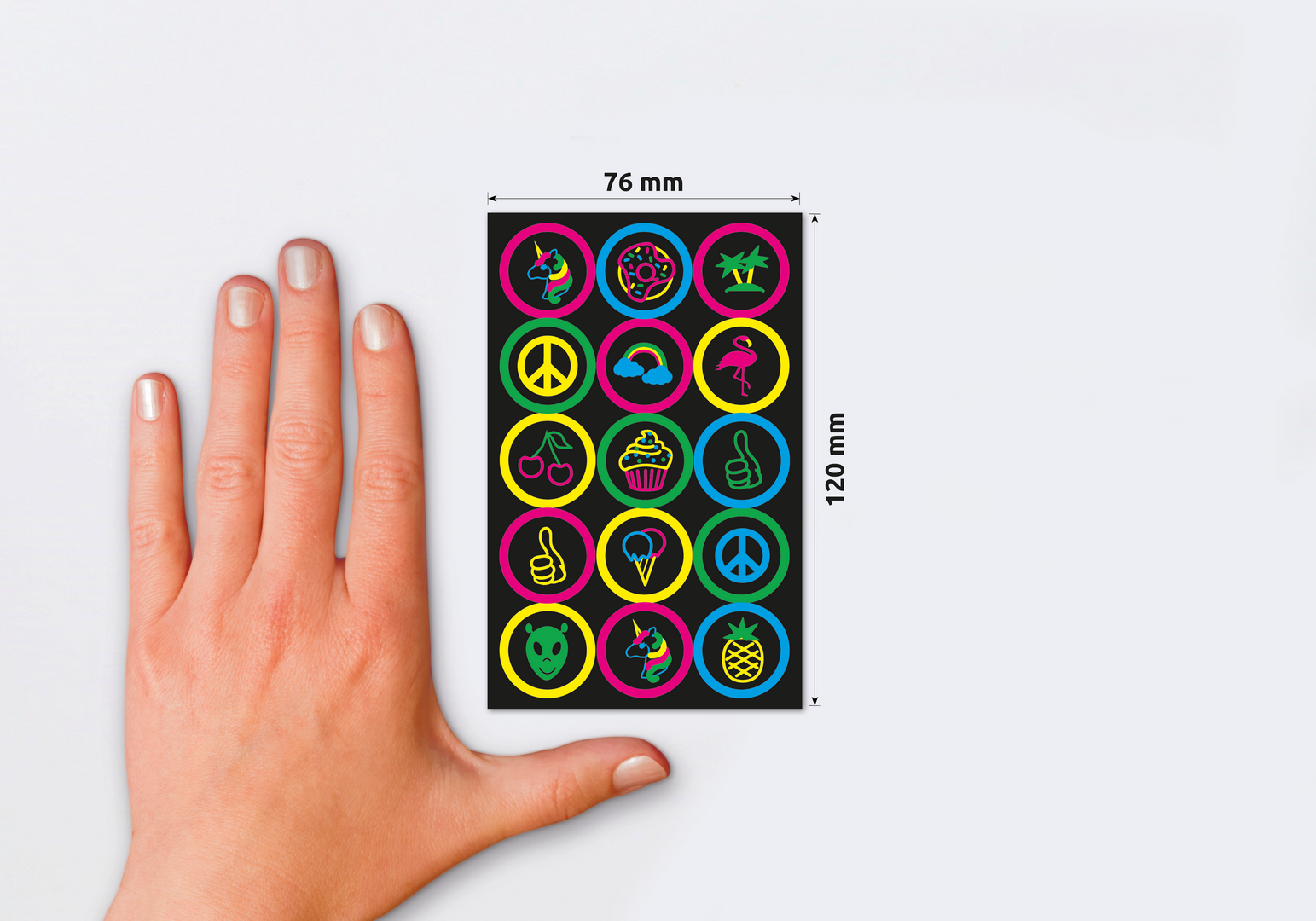 Naklejki Z-Design Neon Sticker Buttons Avery