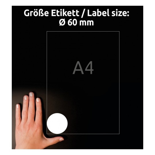 Etykiety samoprzylepne okrągłe usuwalne 60 mm 120szt. Avery Zweckform
