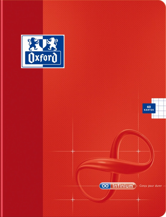 Zeszyt w kratkę A4/60 Oxford Infinium 90g mix kolorów