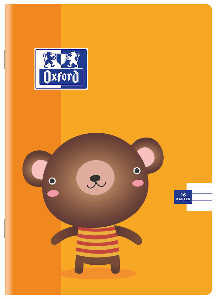Zeszyt w podwójną linię A5/16 Oxford Kids mix kolorów