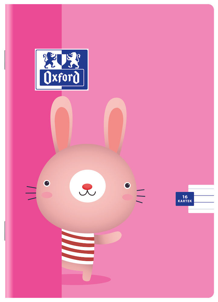 Zeszyt w podwójną linię kolorową A5/16 Oxford Kids mix kolorów