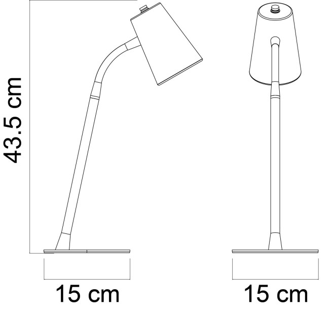 Lampa biurkowa Unilux Flexio led czarna