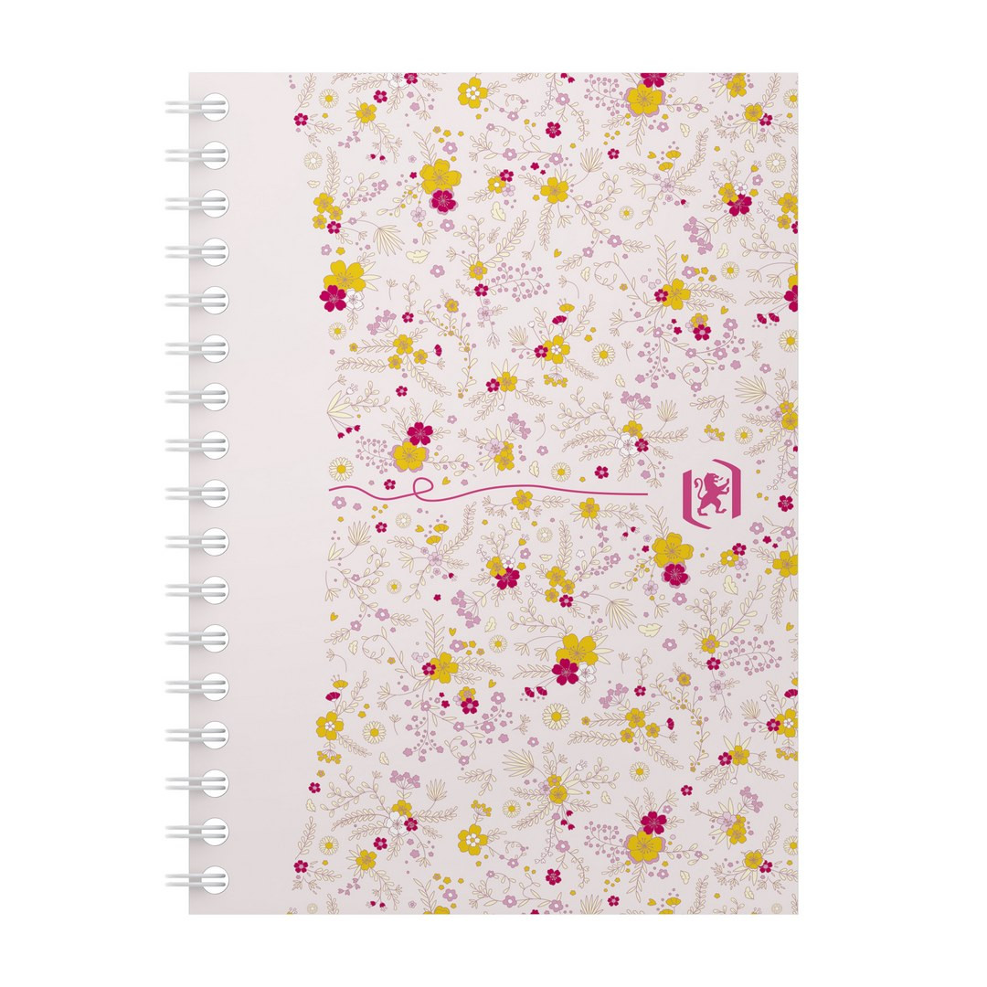 Kołonotatnik A6/50 Oxford Floral kratka 90g 2 spirale
