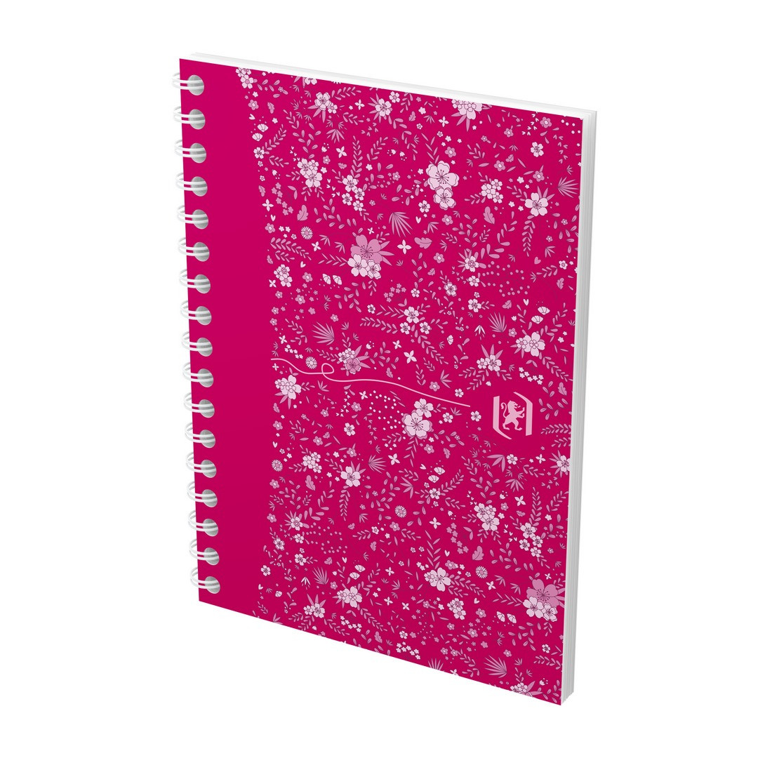 Kołonotatnik A6/50 Oxford Floral kratka 90g 2 spirale