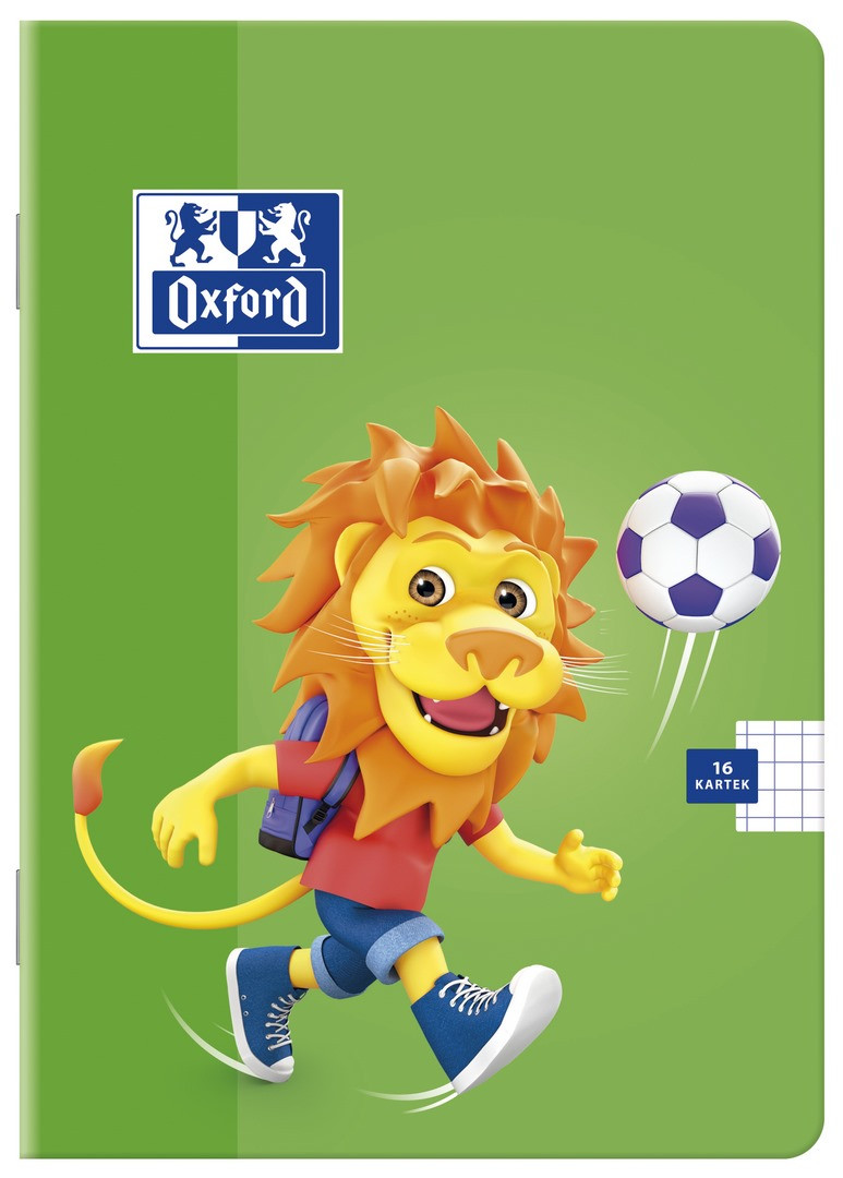 Zeszyt A5/32 linia kolorowa Oxford Lion 90g mix kolorów