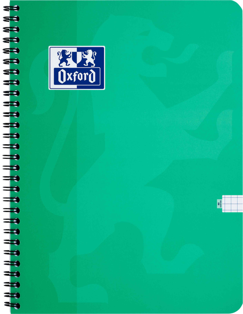 Kołozeszyt A4/80k kratka 90g 2 spirale Oxford Essentials