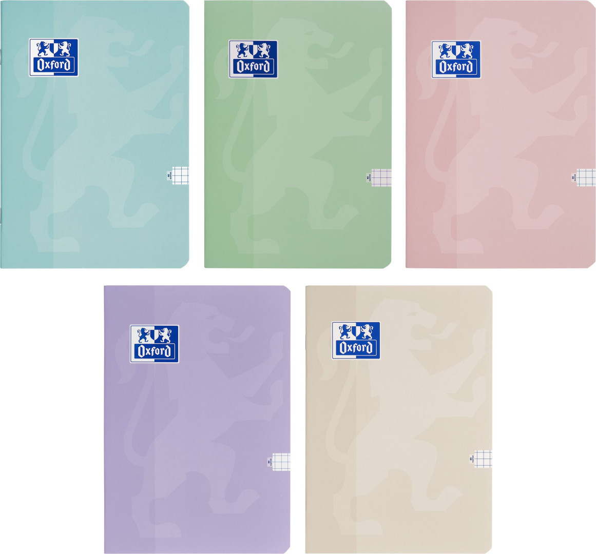 Zeszyt Oxford Touch Pastel A5/60k kratka 90g