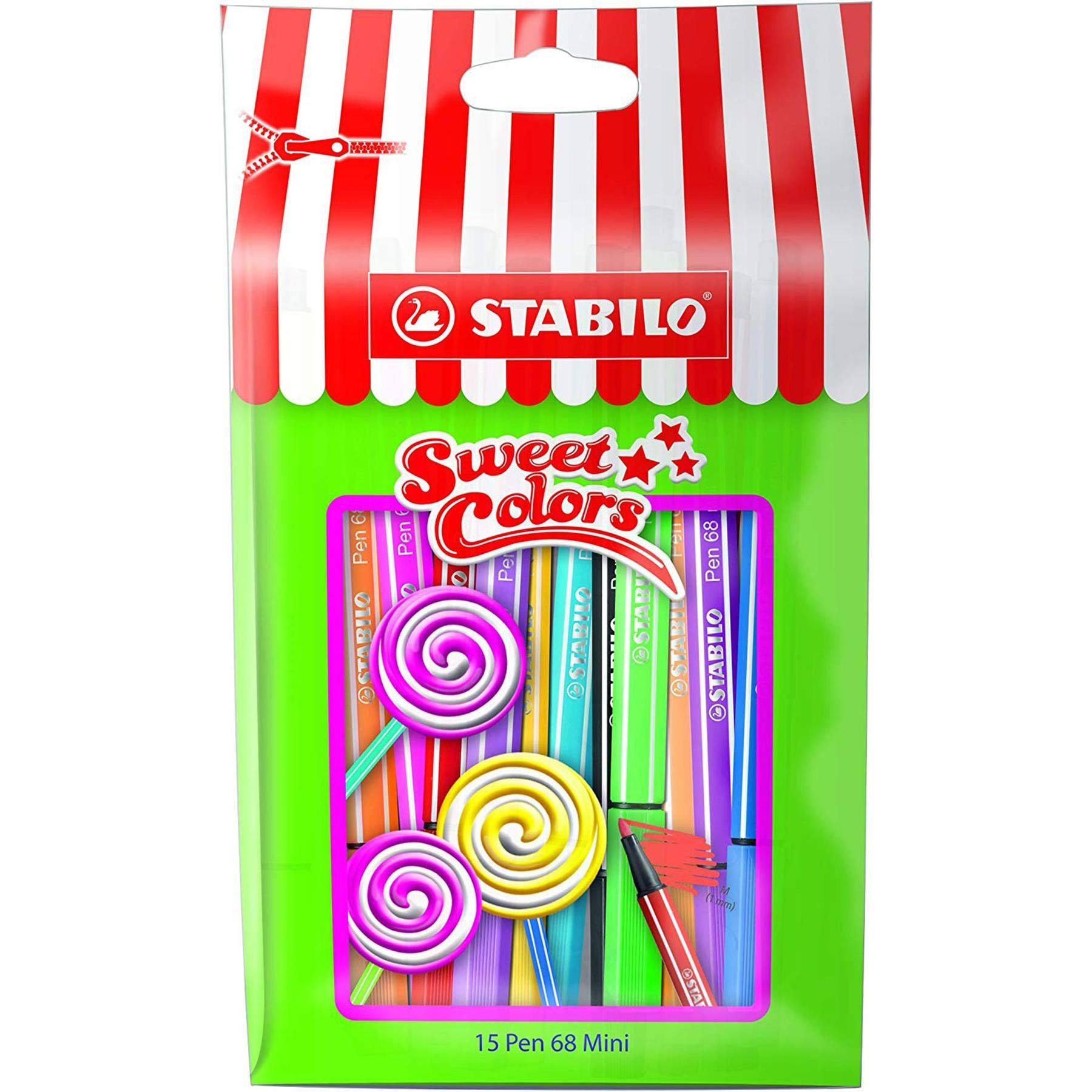 Flamaster 68 mini Sweet Colors 15szt Stabilo 668/15-051