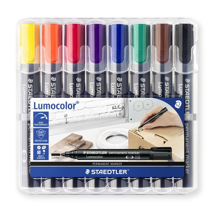 Marker permamentny Staedtler S352 okrągły 8 kol. S 352 WP8