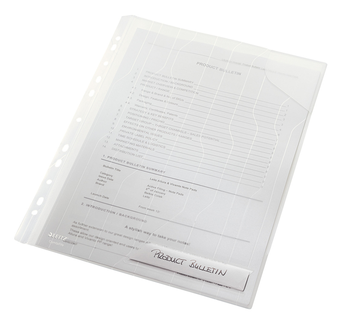 Folder ofertowy Leitz CombiFile A4/5szt przezroczysty 200mic