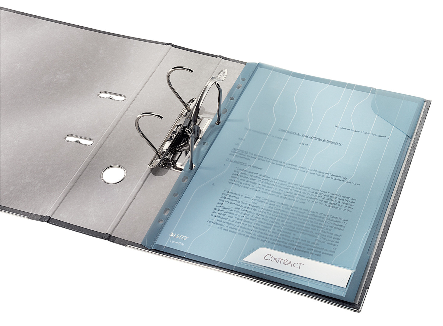 Folder ofertowy usztywniony Leitz CombiFile A4/3szt niebieski 200mic