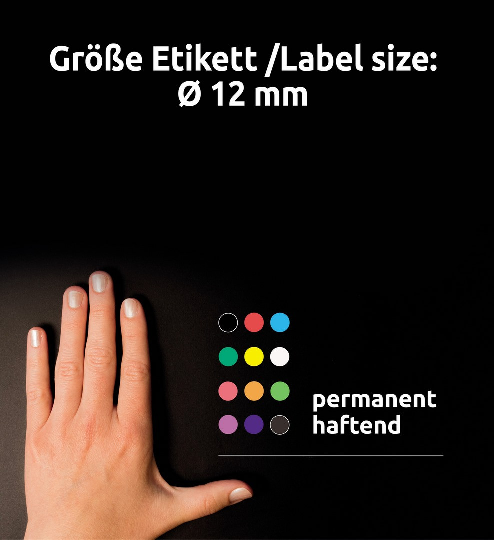 Etykieta biurowa Kropki (koła) śr. 12mm (270szt.) niebieskie 3142 Avery