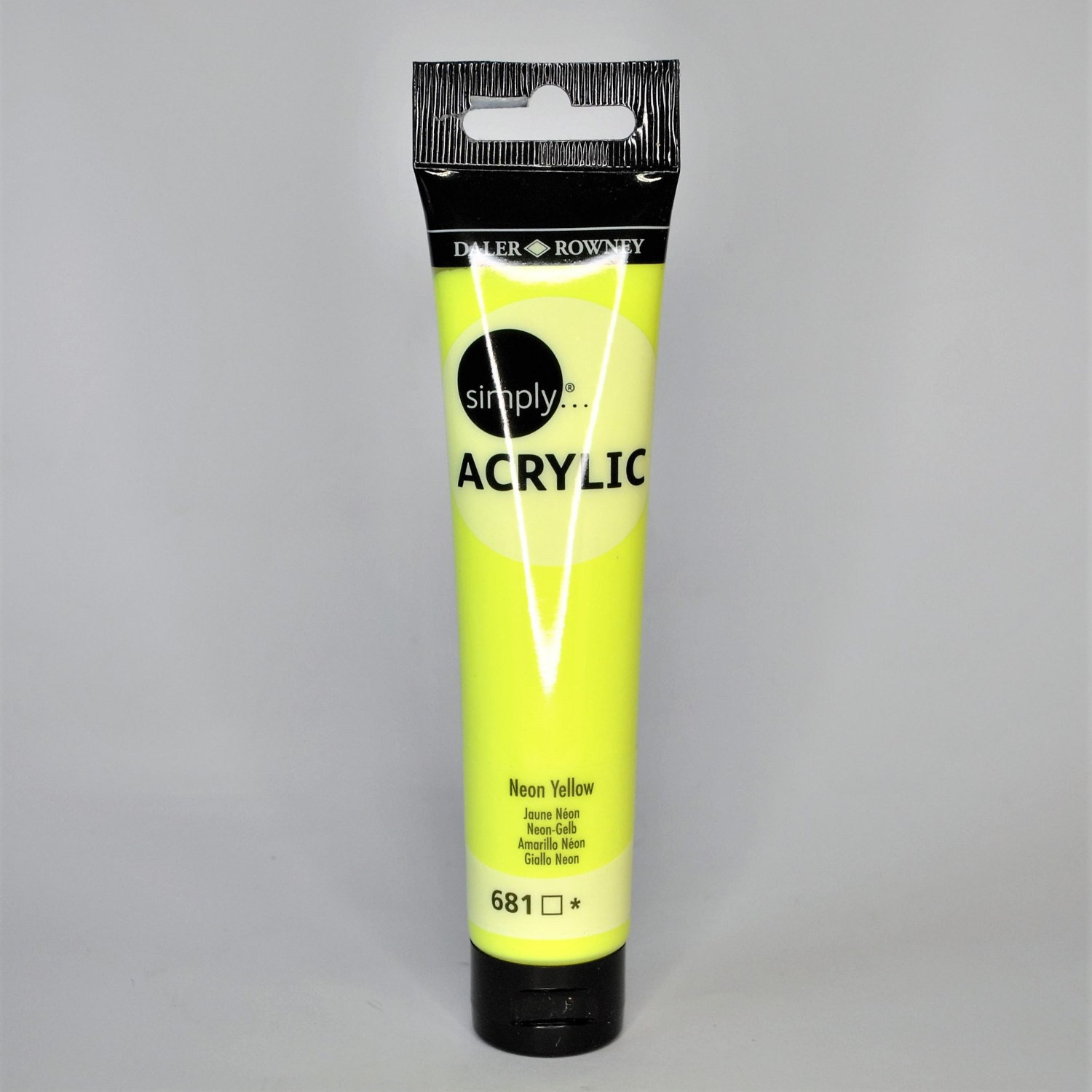 Farba akrylowa Simply Acrylic 75ml neonowa żółta