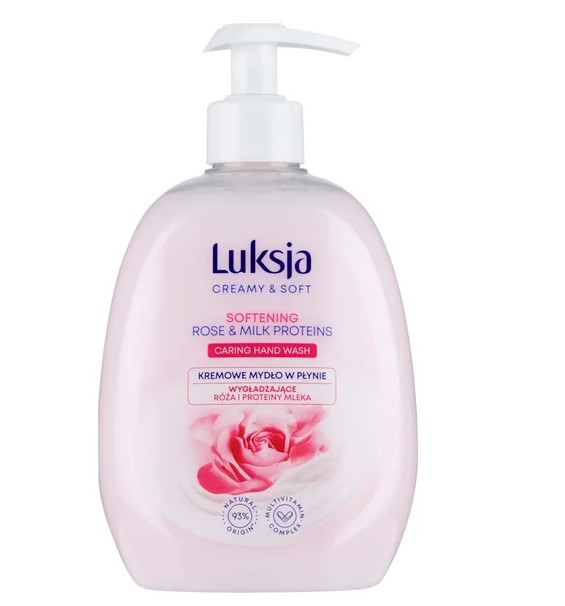 Mydło w płynie 500ml z dozownikiem Rose Luksja