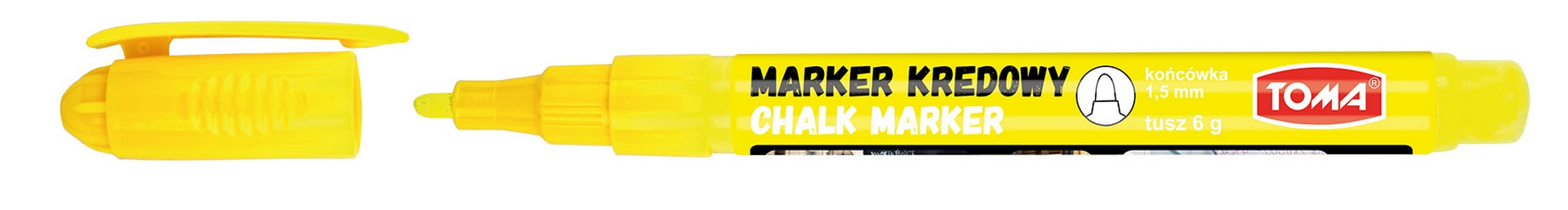 Marker kredowy 1,5mm Toma TO-293 żółty