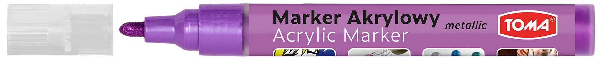 Marker akrylowy metaliczny fioletowy TO-402 Toma