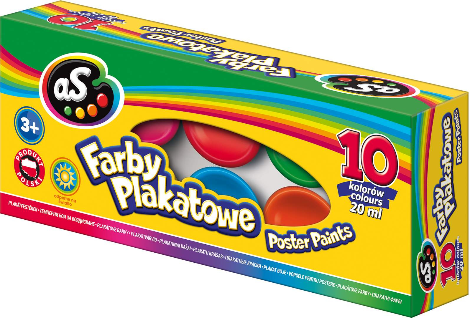Farby szkolne AS 10kol. 20ml