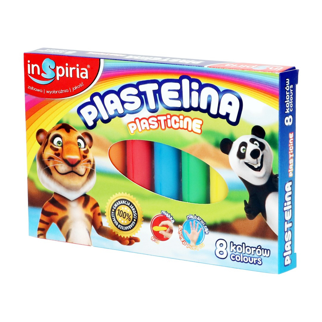Plastelina dla dzieci 8 kolorów Inspiria Schemat