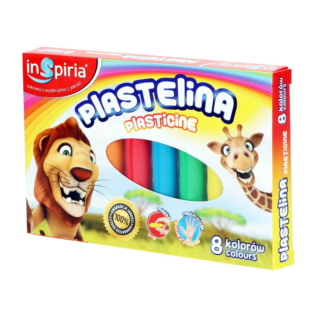 Plastelina dla dzieci 8 kolorów Inspiria Schemat