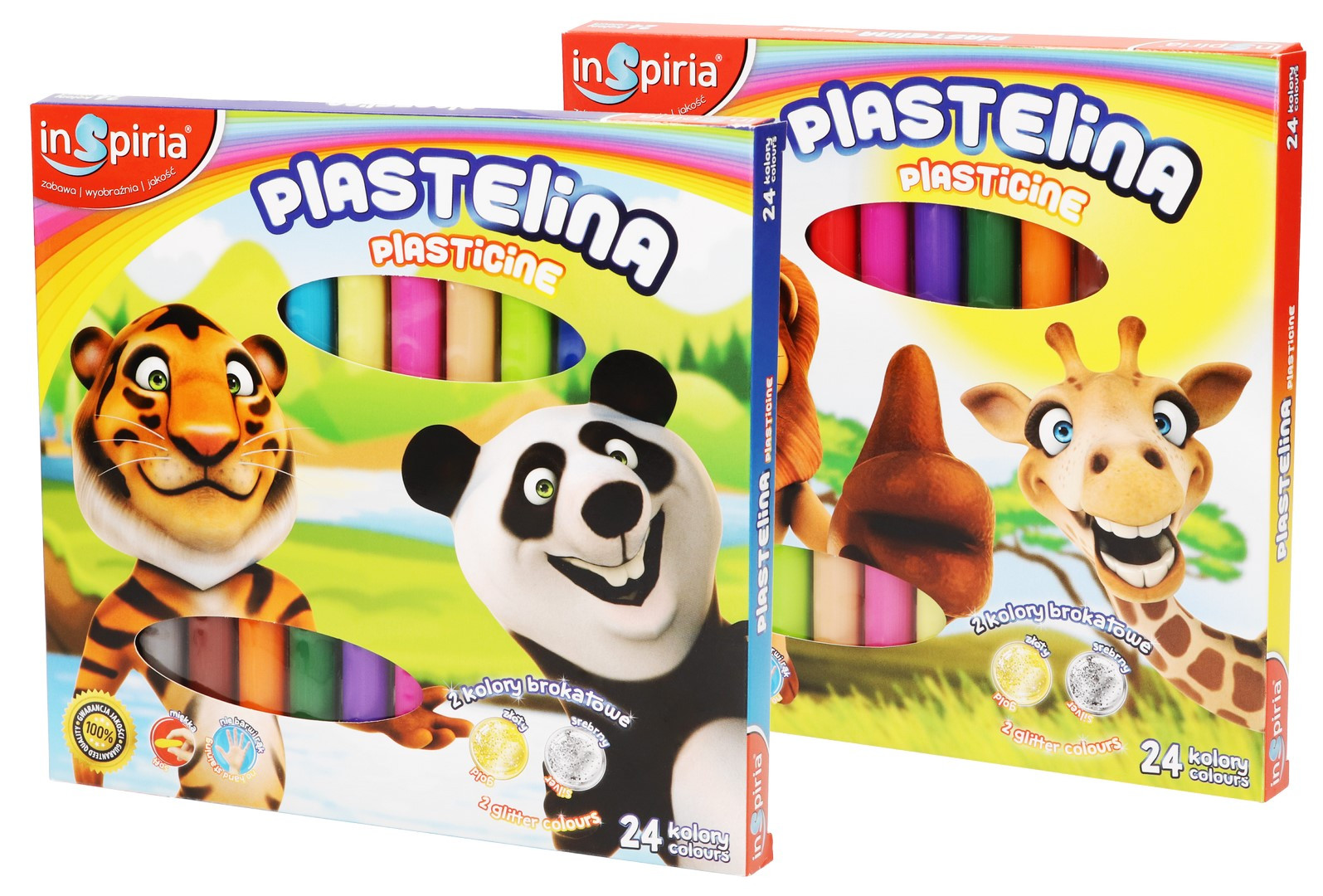 Plastelina dla dzieci 24 kolory Inspiria Schemat