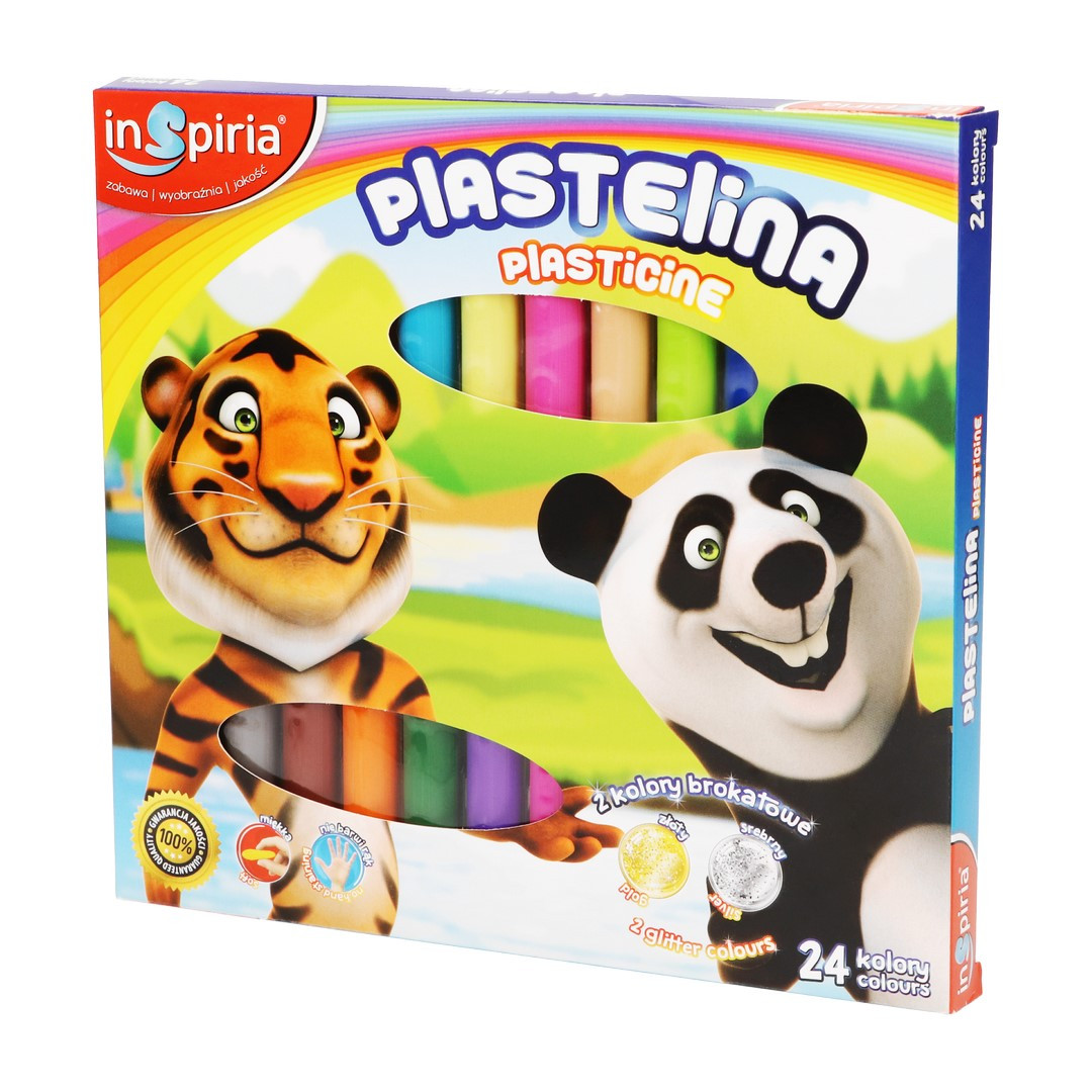 Plastelina dla dzieci 24 kolory Inspiria Schemat