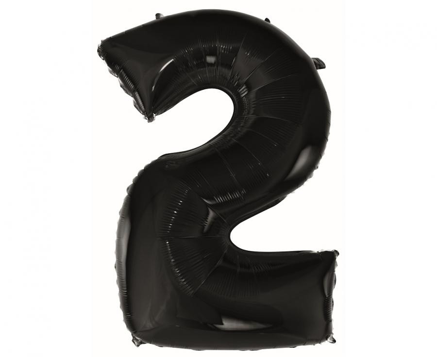 Balon foliowy B&C Cyfra  2 - czarna 92cm Godan