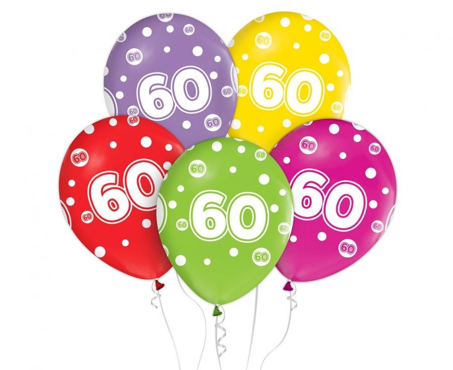 Balony z cyframi 60 12" 5szt GZ-CY60 GoDan