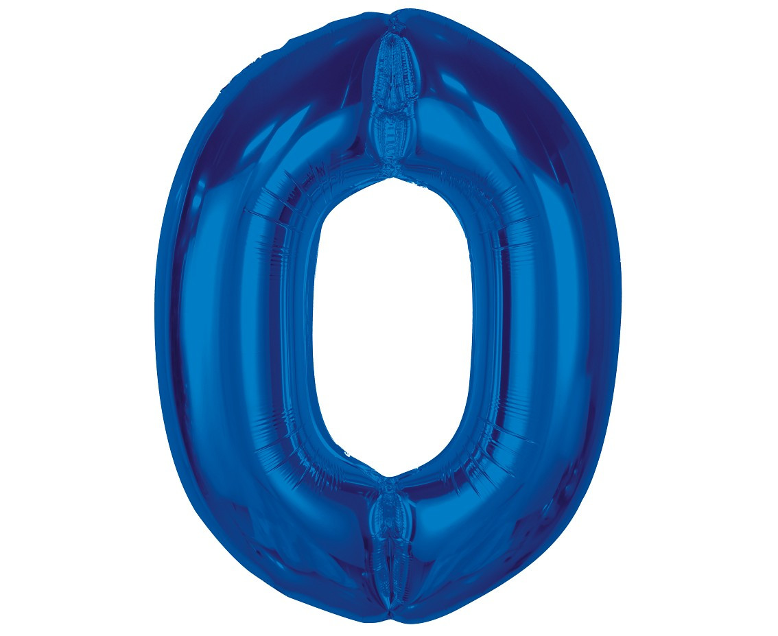 Balon foliowy Smart cyfra 0 niebieska 92cm CH-S9N0 GoDan