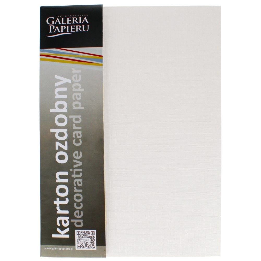 Karton ozdobny A4 (20) Holland diamentowa biel Argo 230g  [200501]
