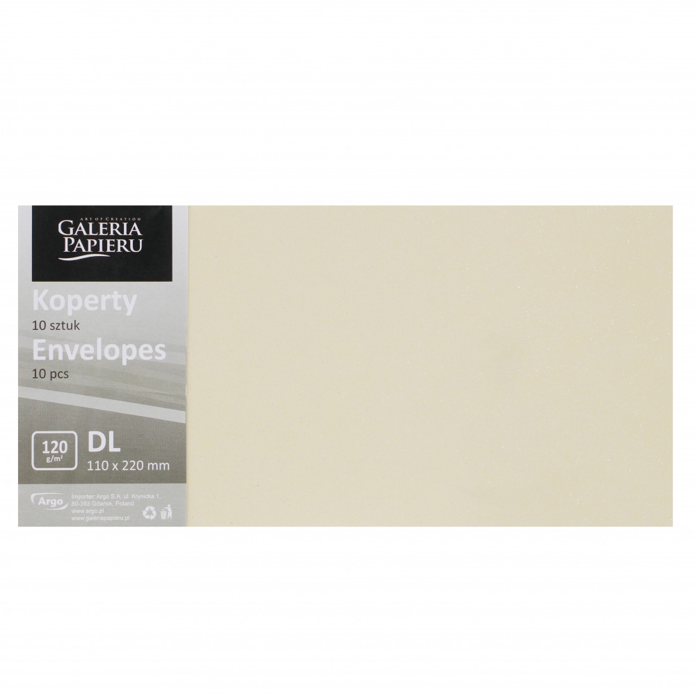 Koperta DL/10 Mika kremowy P. 120g Argo