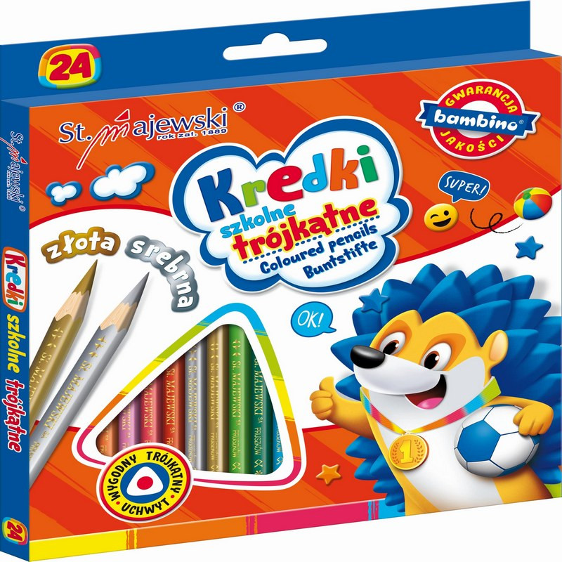 Kredki ołówkowe Bambino 24kol. St.Majewski