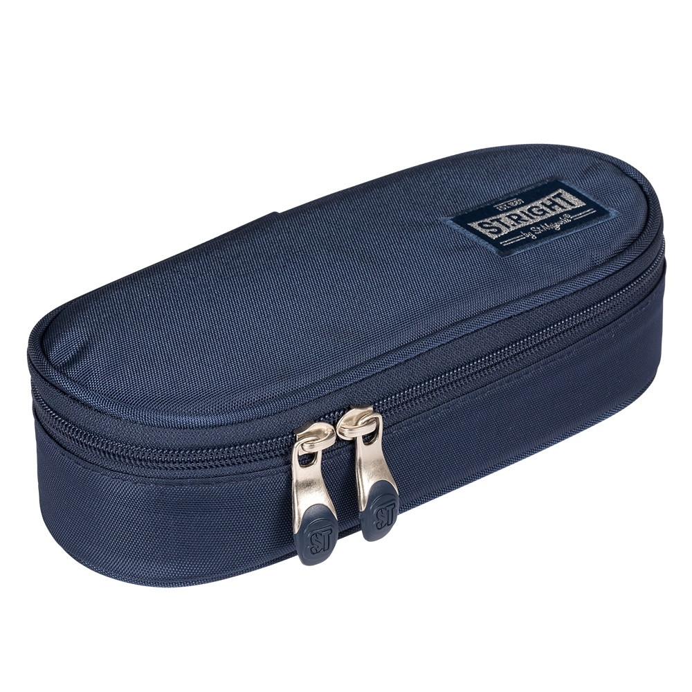 Piórnik saszetka z wewnętrzną klapką NAVY BLUE VINTAGE Majewski