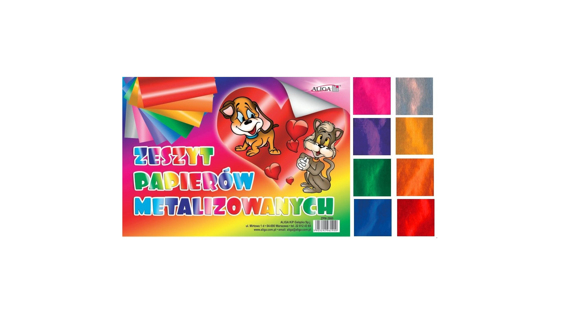 Zeszyt B5 papierów metalizowanych ZPM-2900 Aliga