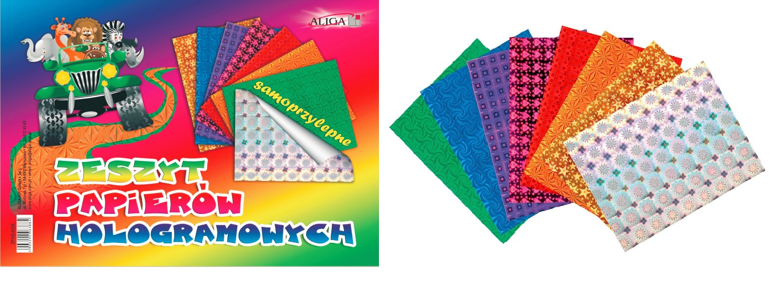 Zeszyt B5 papierów hologramowych samoprzylepnych ZPHS-6388 Aliga