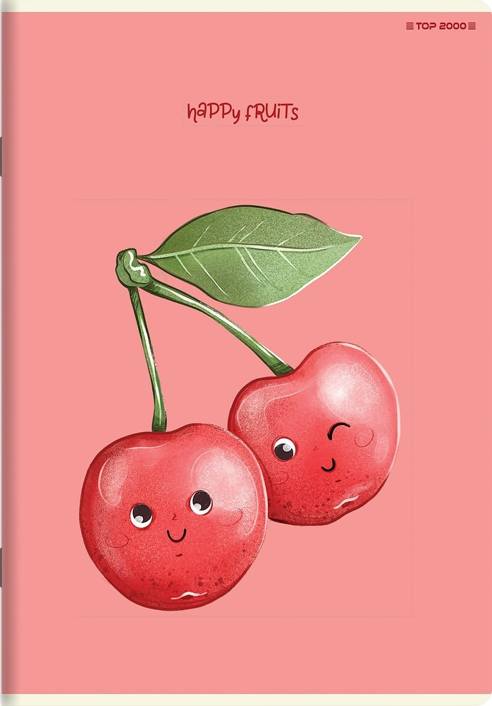 Zeszyt A5/32k 3 linie kolor 70g Top Fruits Hamelin